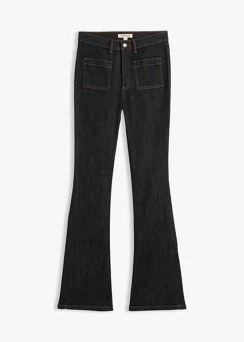 Jean bootcut taille haute &eacute;lastiqu&eacute;e, bonprix