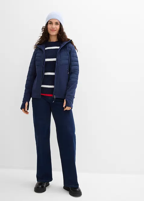 Veste matelass&eacute;e d&eacute;perlante avec softshell, bonprix