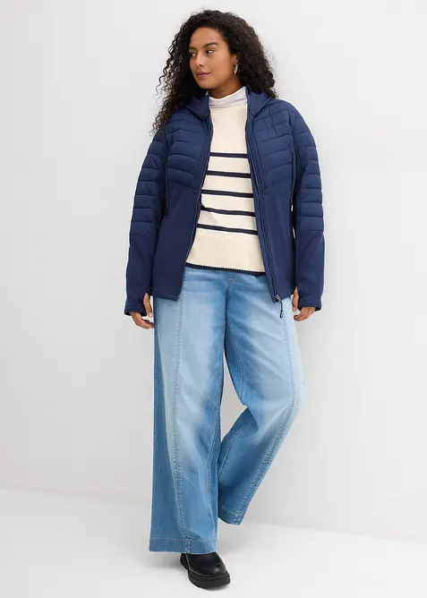 Veste matelass&eacute;e d&eacute;perlante avec softshell, bonprix