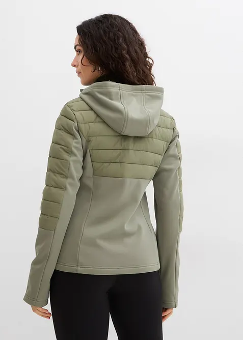 Veste matelass&eacute;e d&eacute;perlante avec softshell, bonprix