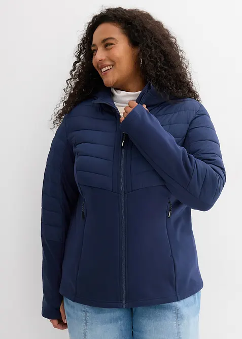 Veste matelass&eacute;e d&eacute;perlante avec softshell, bonprix
