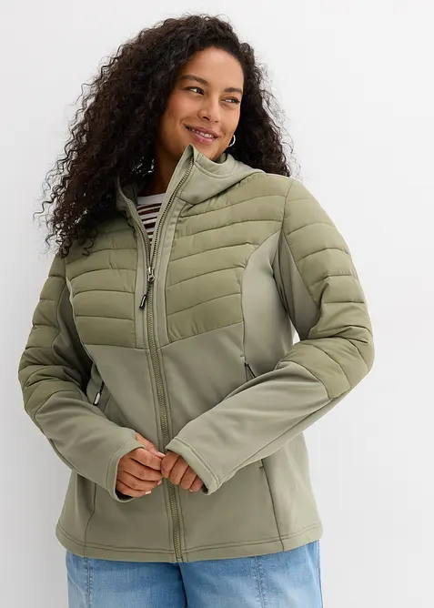 Veste matelass&eacute;e d&eacute;perlante avec softshell, bonprix