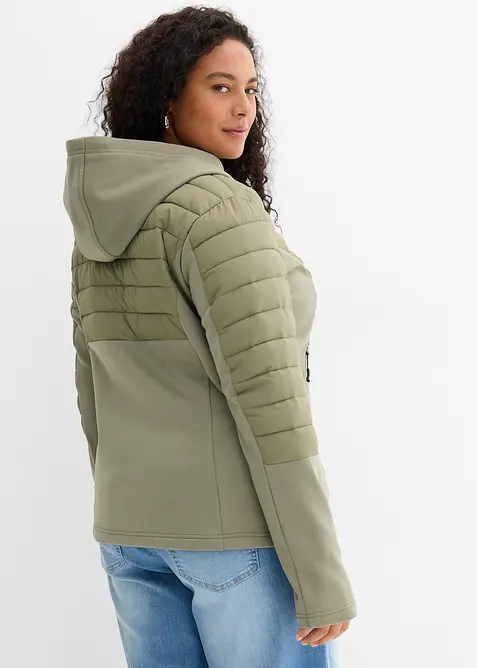 Veste matelass&eacute;e d&eacute;perlante avec softshell, bonprix