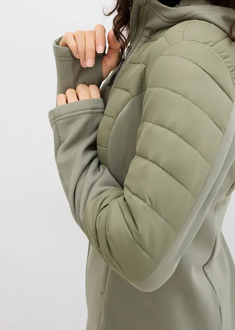 Veste matelass&eacute;e d&eacute;perlante avec softshell, bonprix
