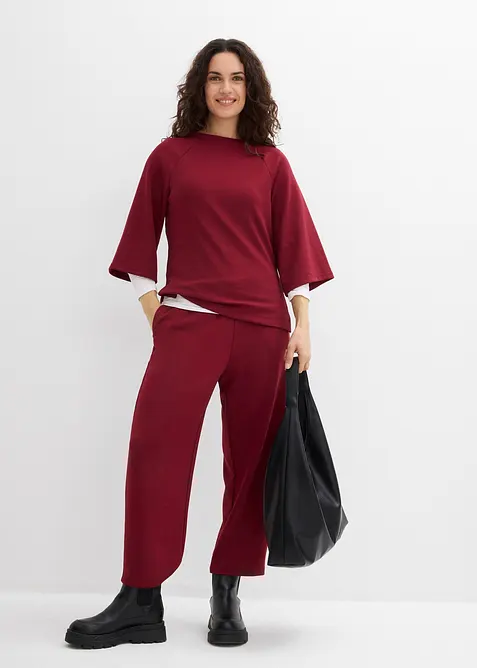 T-shirt boxy en mati&egrave;re n&eacute;opr&egrave;ne avec empi&egrave;cment &eacute;lastique, bonprix