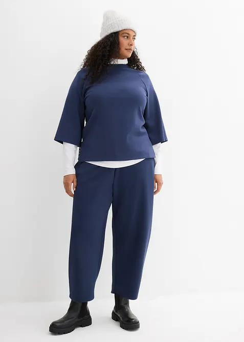 T-shirt en mati&egrave;re n&eacute;opr&egrave;ne avec empi&egrave;cement &eacute;lastique, bonprix