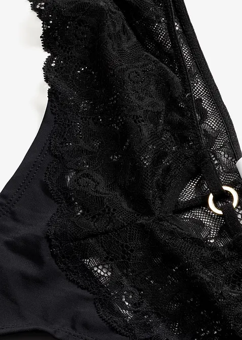 Panty-string &agrave; dentelle florale, bonprix