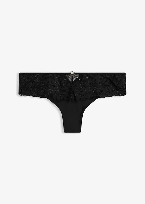 Panty-string &agrave; dentelle florale, bonprix