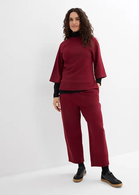 Pantalon barrel en jersey n&eacute;opr&egrave;ne, bonprix