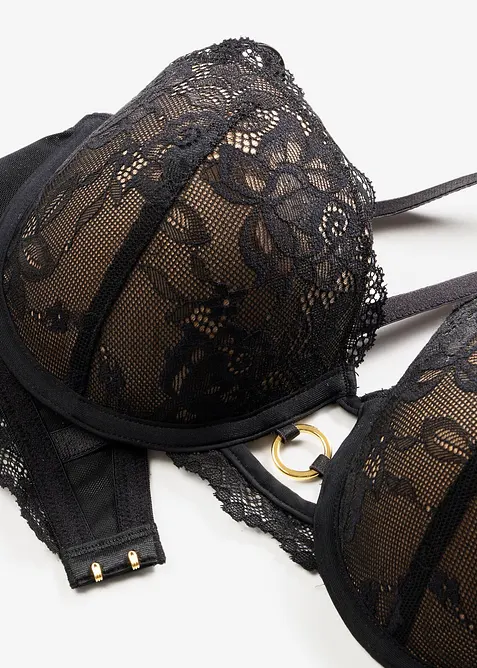 Soutien-gorge balconnet avec dentelle florale, bonprix