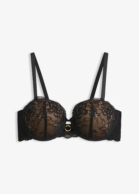 Soutien-gorge balconnet avec dentelle florale, bonprix