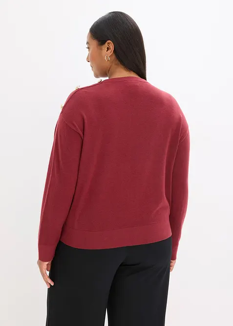 Pull en maille avec boutons, bonprix