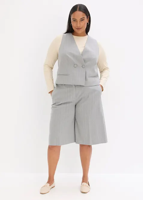 Bermuda &agrave; rayures tennis et pinces, bonprix