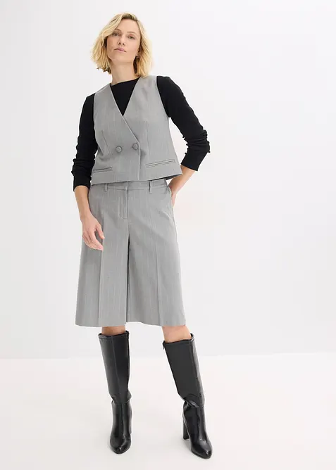 Bermuda &agrave; rayures tennis et pinces, bonprix