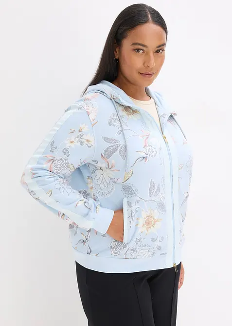 Sweat zipp&eacute; &agrave; imprim&eacute;, bonprix