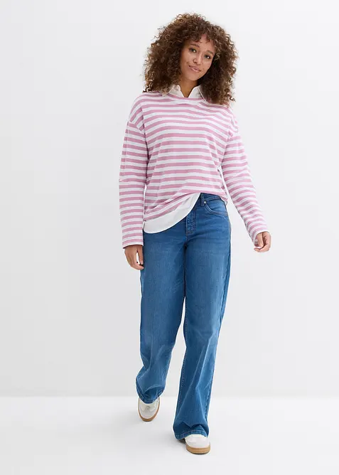 Sweat-chemise 2en1, bonprix