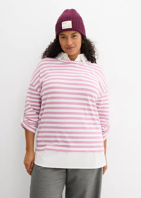 Sweat-chemise 2en1, bonprix