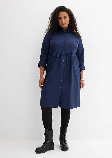 Robe-chemise 100% coton, bonprix