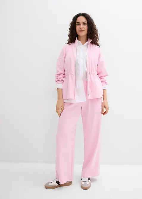 Pantalon en jersey n&eacute;opr&egrave;ne &agrave; pinces, bonprix