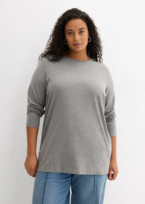 T-shirt long 100% coton, bonprix