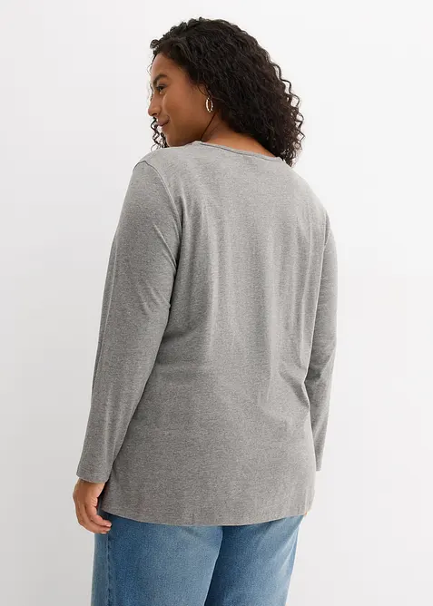 T-shirt long 100% coton, bonprix