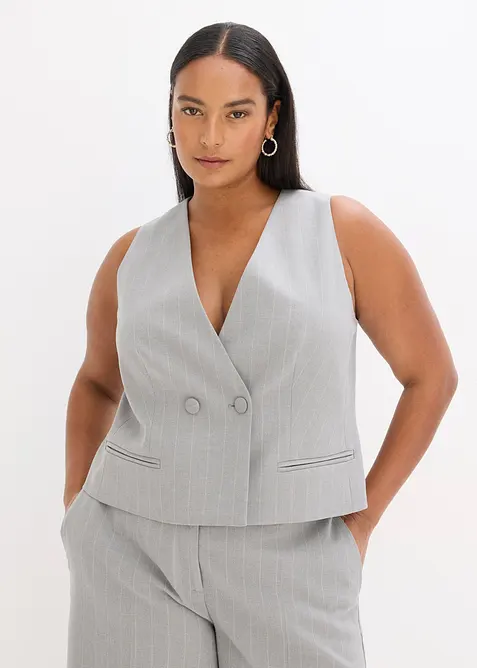 Gilet de costume &agrave; rayures tennis, bonprix