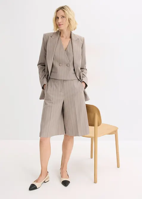 Gilet de costume &agrave; rayures tennis, bonprix