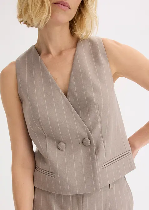 Gilet de costume &agrave; rayures tennis, bonprix