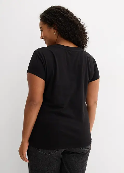 Lot de 2 T-shirts 100% coton, bonprix