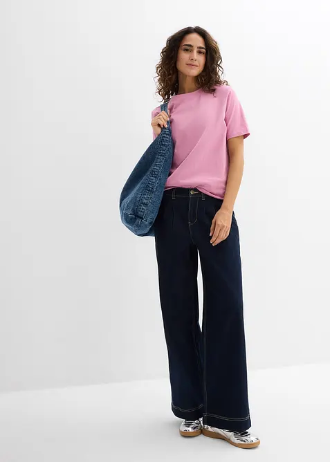 Lot de 2 T-shirts longs 100% coton, bonprix