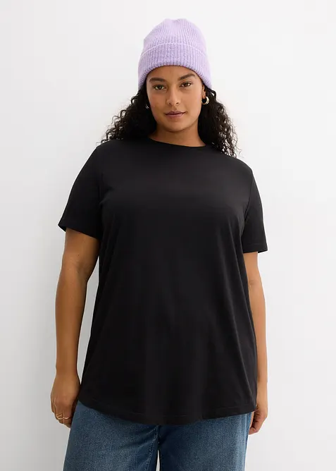 Lot de 2 T-shirts longs 100% coton, bonprix