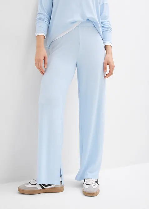 Pantalon en jersey effet maille, bonprix