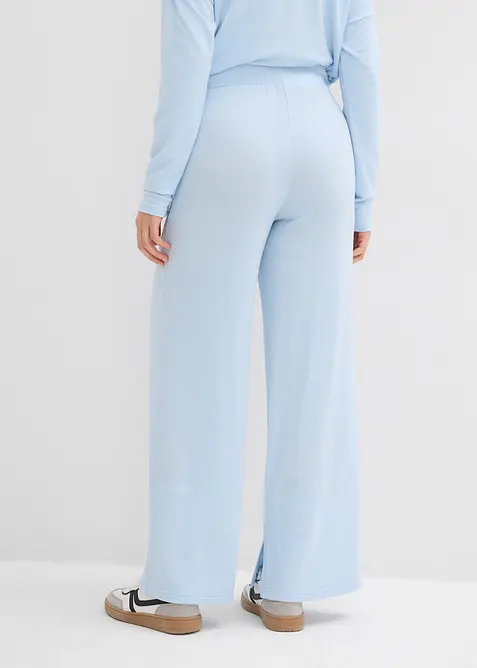 Pantalon en jersey effet maille, bonprix