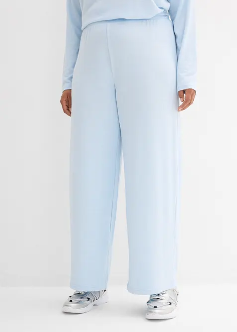 Pantalon en jersey effet maille, bonprix