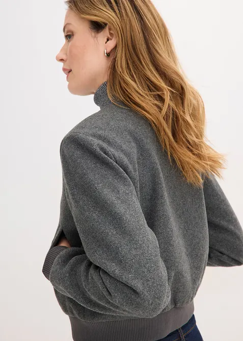 Blouson doux effet tweed, bonprix