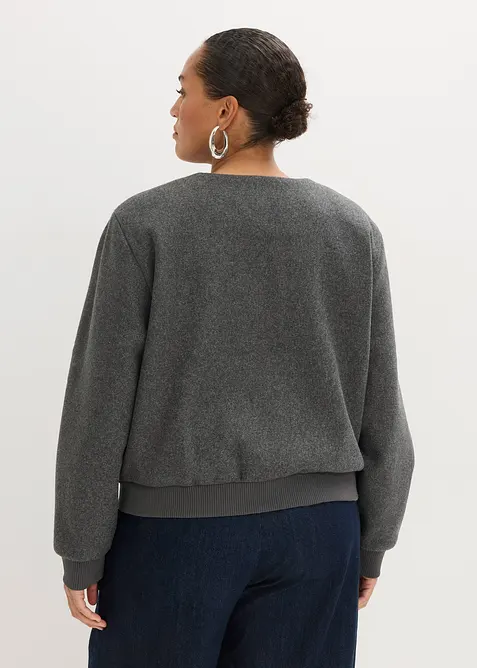 Blouson doux effet tweed, bonprix