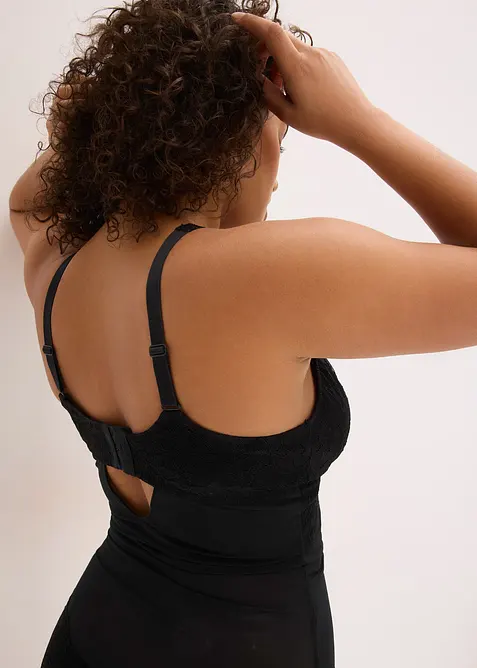 Body sculptant avec dentelle, maintien l&eacute;ger, bonprix