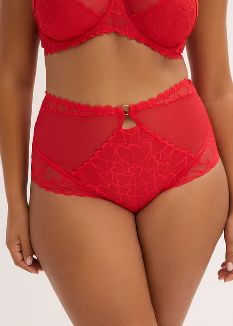 Culotte taille haute avec dentelle c&oelig;urs, bonprix