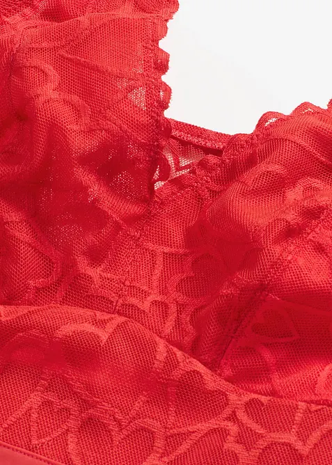 Body sculptant avec dentelle c&oelig;urs, maintien mod&eacute;r&eacute;, bonprix