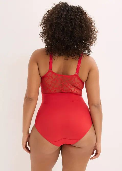 Body sculptant avec dentelle c&oelig;urs, maintien mod&eacute;r&eacute;, bonprix