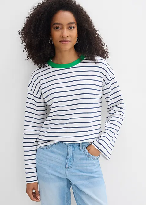 T-shirt manches longues 100% coton, bonprix