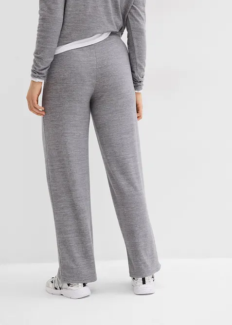 Pantalon en jersey effet maille, bonprix