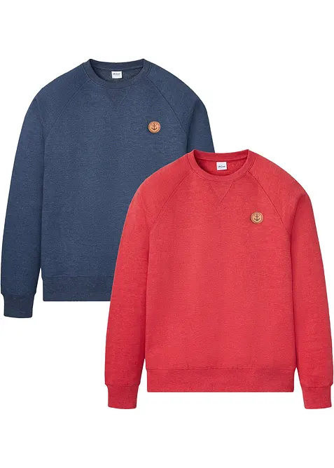 Lot de 2 sweat-shirts, bonprix