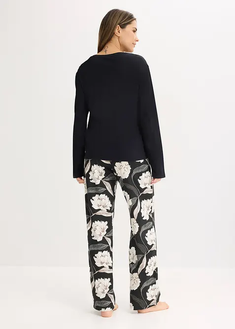 Pyjama &eacute;vas&eacute; avec viscose, bonprix