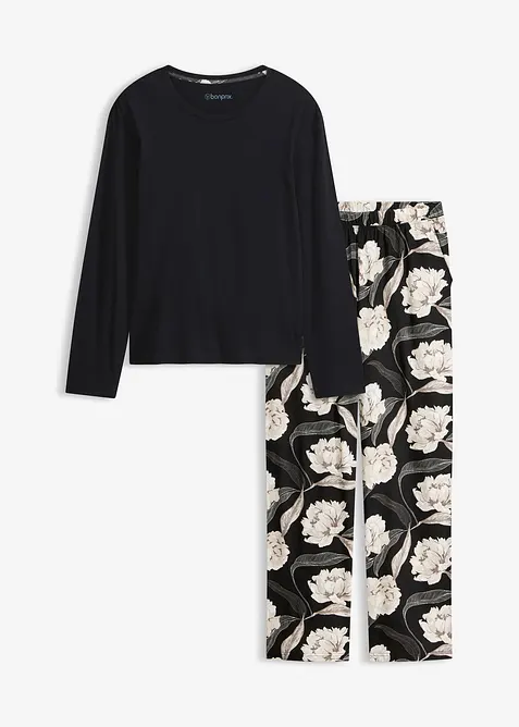 Pyjama &eacute;vas&eacute; avec viscose, bonprix