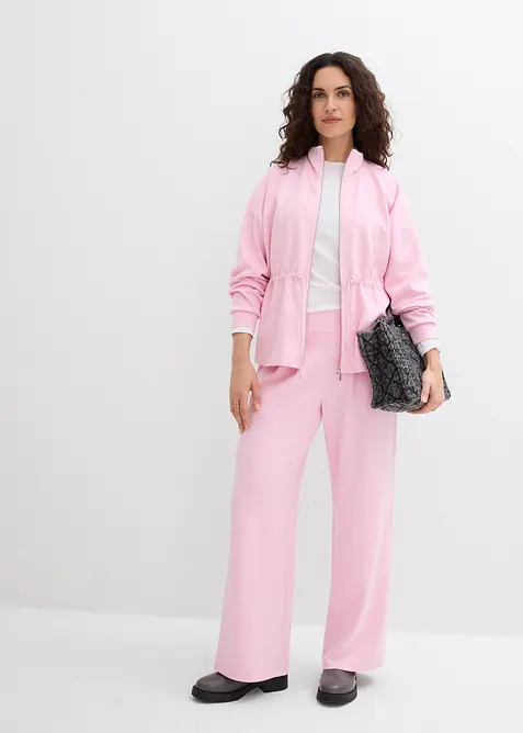 Sweat zipp&eacute; en mati&egrave;re n&eacute;opr&egrave;ne douce, bonprix