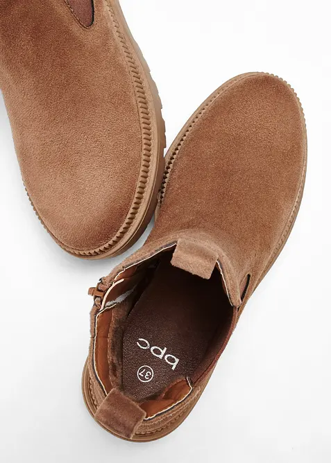 Bottines Chelsea &agrave; semelle crant&eacute;e, bonprix