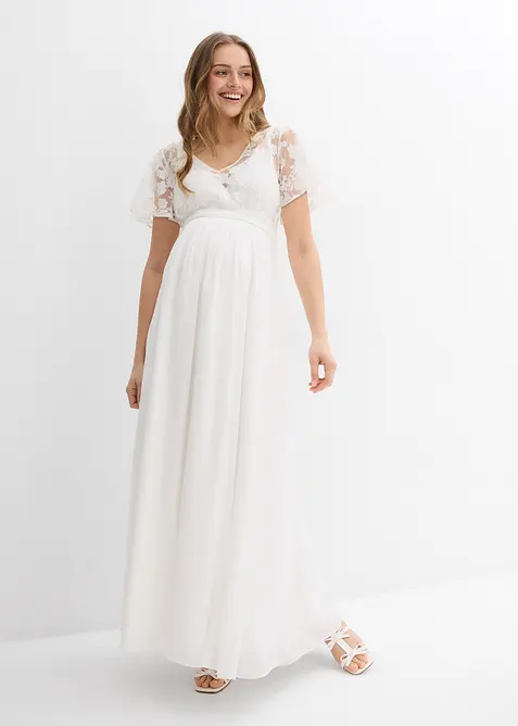 Robe de mari&eacute;e 2en1 pour femme enceinte avec fonction allaitement discr&egrave;te, bonprix
