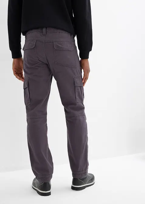 Pantalon cargo en coton robuste, coupe droite et loose, bonprix