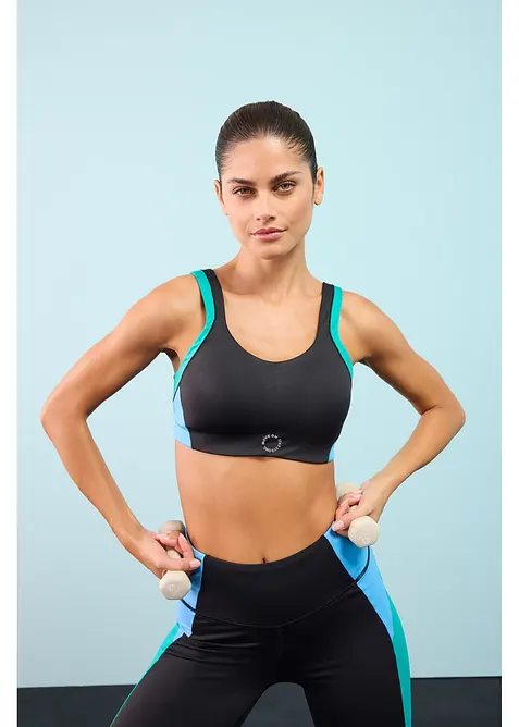 Soutien-gorge de sport rembourr&eacute;, maintien mod&eacute;r&eacute;, bonprix